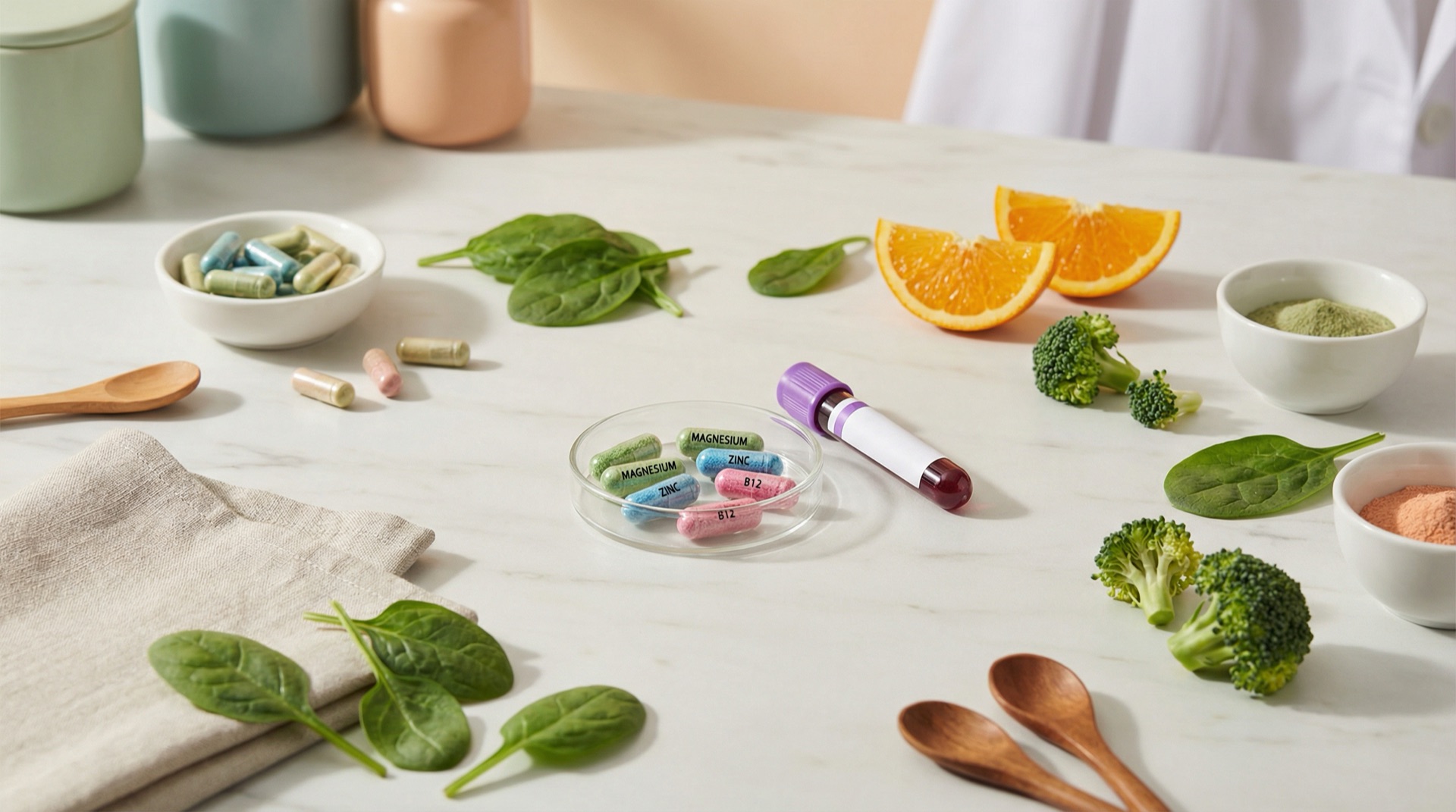 Vitamine e minerali essenziali durante un protocollo con peptidi GLP-1 per prevenire carenze nutrizionali