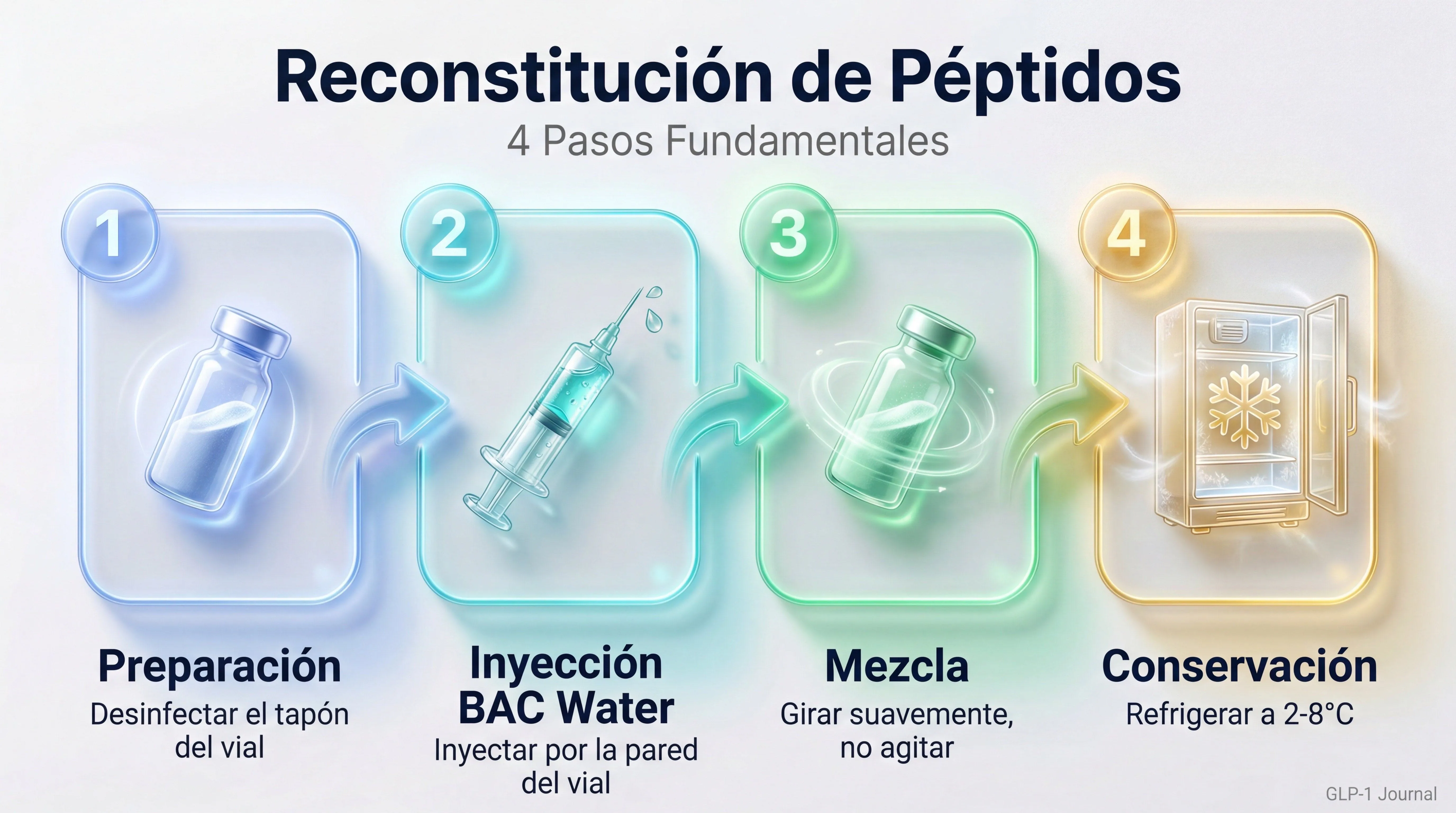 Los 4 pasos para reconstituir péptidos